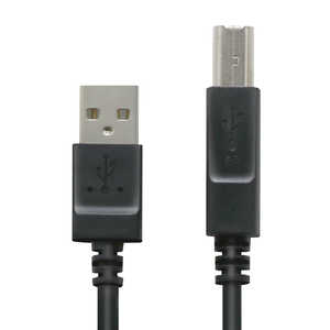 エレコム　ELECOM 1.0m[USB A-Bタイプ]USB2.0やわらかケーブル U2C-BY10BK