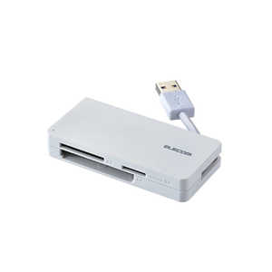 エレコム　ELECOM USB3.0対応メモリカードリーダ(ケーブル収納タイプ)(ホワイト) MR3-K012WH