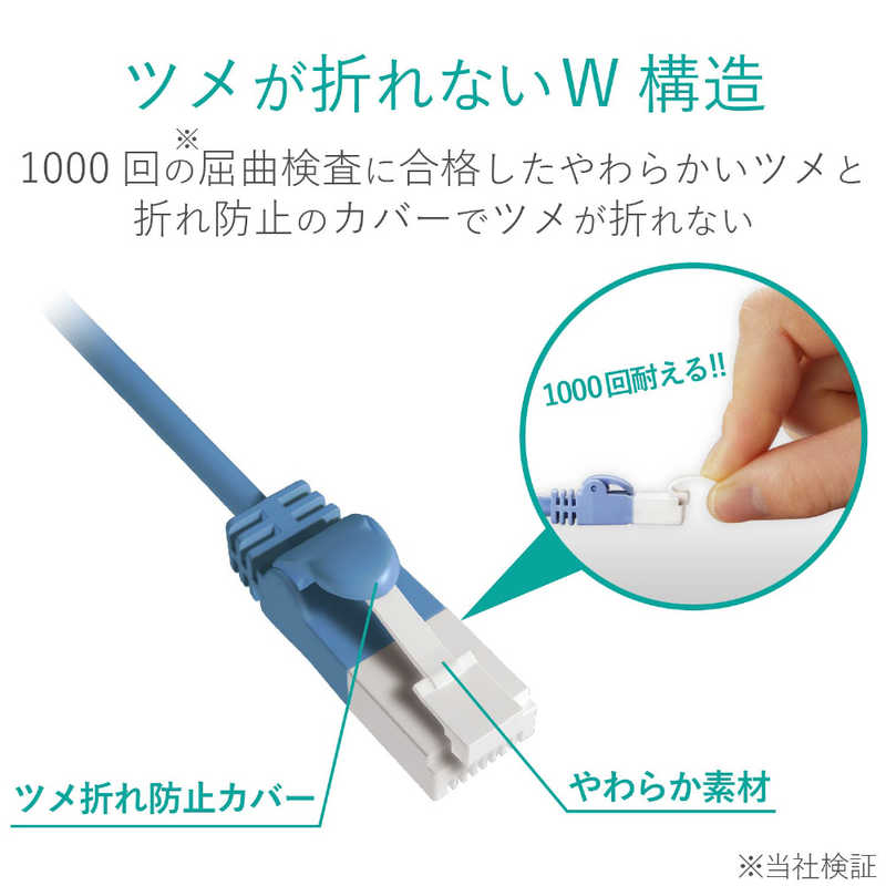 エレコム　ELECOM エレコム　ELECOM カテゴリー6対応 LANケーブル ツメ折れ防止 (ホワイト･0.5m) LD-C6T/WH05 LD-C6T/WH05