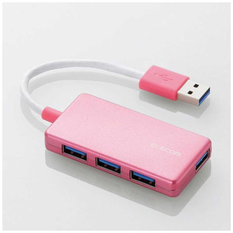 エレコム　ELECOM エレコム　ELECOM USBハブ ピンク [USB3.0対応 /4ポート /バスパワー] U3H-A416B U3H-A416B