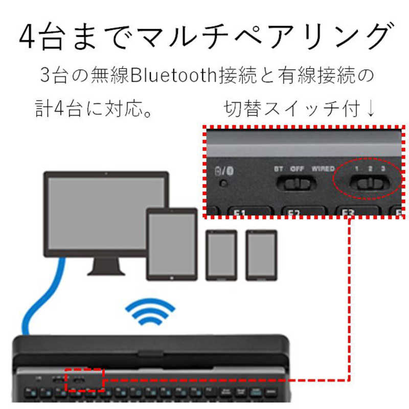 エレコム　ELECOM エレコム　ELECOM キーボード［タブレット用］トラックボール搭載 ブラック  TK-DCP03BK TK-DCP03BK