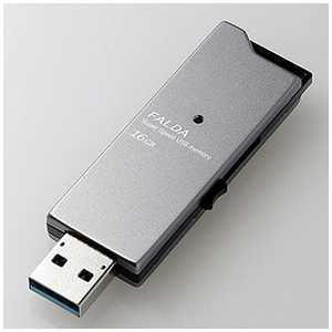 エレコム　ELECOM USBメモリー 16GB USB3.0 スライド式  MF-DAU3016GBKブラック