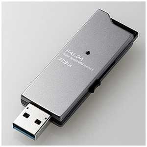 エレコム ELECOM USBメモリー 128GB USB3.0 スライド式 ブラック MFDAU3128GBK