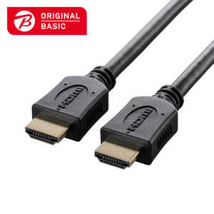 ORIGINALBASIC HDMIケーブル ブラック [2m /HDMI⇔HDMI /スタンダードタイプ /4K対応] BIC-HDMI20BK