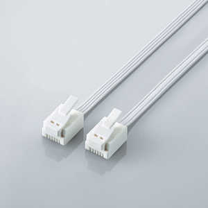 エレコム　ELECOM スリムモジュラーケーブル (15m/4極6芯/爪折れ防止/ホワイト) MJ-T15WH 