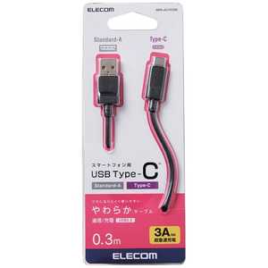 エレコム　ELECOM 0.3m USB-C ⇔ USB-A 2.0ケーブル 充電･転送 ブラック MPA-ACY03BK