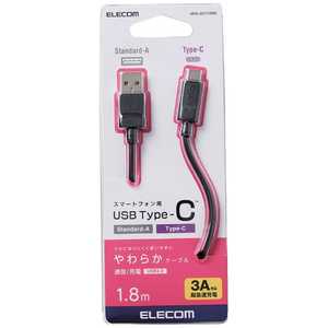 エレコム ELECOM 1.8m USB-C ⇔ USB-A 2.0ケーブル 充電・転送 ブラック MPA-ACY18BK エレコム ELECOM 1.8m USB-C ⇔ USB-A 2.0ケーブル 充電・転送 ブラック MPA-ACY18BK