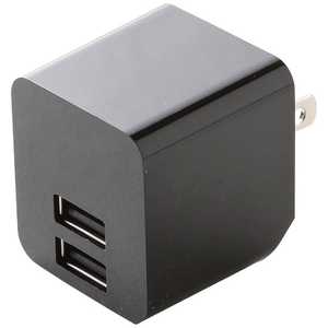 エレコム　ELECOM スマホ用USB充電コンセントアダプタ 2.4A ブラック [2ポート /Smart IC対応] MPA-ACUEN000NBK