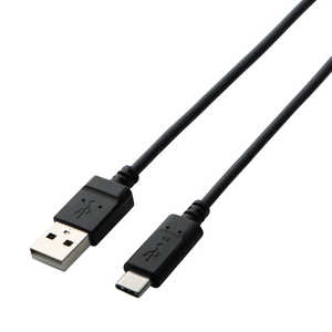 エレコム ELECOM 1m[USB-C ⇔ USB-A]2.0ケーブル 充電・転送 ブラック TB-AC10NBK