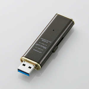 エレコム ELECOM USBメモリー[32GB/USB3.0/スライド式] ビターブラウン MFXWU332GBW