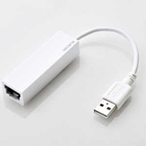 エレコム　ELECOM 有線LANアダプタ/USB2.0/Type-A/ホワイト EDC-FUA2-W