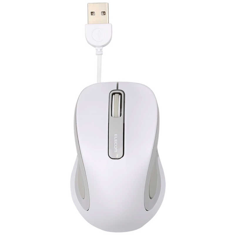 エレコム　ELECOM エレコム　ELECOM 有線BlueLEDマウス[USB･Mac/Win](3ボタン･ホワイト) M-MK1UBSWH M-MK1UBSWH