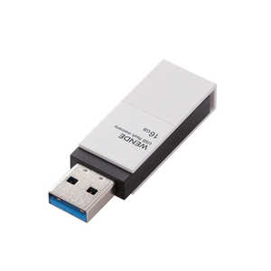 エレコム　ELECOM USBメモリ MF-RMU3AWHシリーズ ホワイト [16GB /USB3.1 /USB TypeA /回転式] MF-RMU3A016GWH