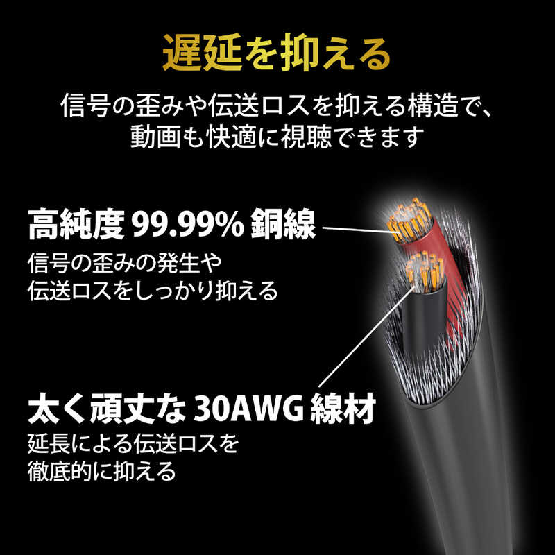 エレコム　ELECOM エレコム　ELECOM ヘッドホン延長ケーブル 高耐久 (1.0m/ブラック) EHP-35ELS10BK EHP-35ELS10BK