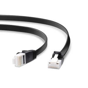 エレコム ELECOM CAT6A LANケーブル 爪折れ防止 フラット(1m・ブラック) LD-GFAT/BK10 エレコム ELECOM CAT6A LANケーブル 爪折れ防止 フラット(1m・ブラック) LD-GFAT/BK10