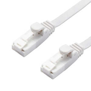 쥳 ELECOM CAT6A LAN֥ ޤɻ եå(1mۥ磻) LD-GFAT/WH10