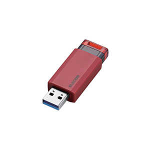 エレコム　ELECOM USBメモリー 32GB USB3.1 ノック式  MF-PKU3032GRD レッド