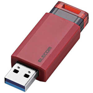 エレコム　ELECOM USBメモリー 32GB USB3.1 ノック式  MF-PKU3032GRD レッド