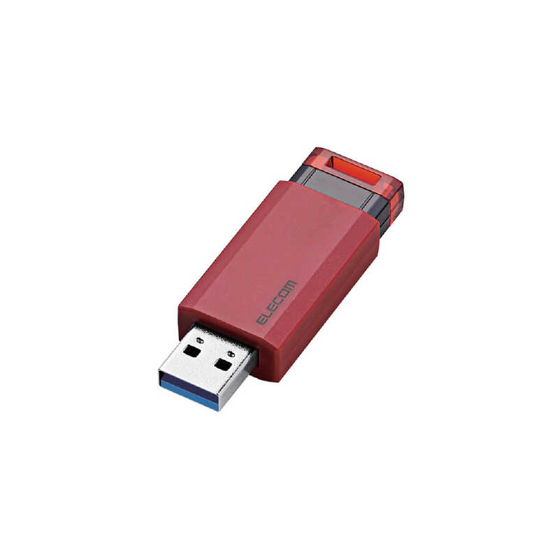 エレコム　ELECOM エレコム　ELECOM USBメモリー 64GB USB3.1 ノック式  MF-PKU3064GRD レッド MF-PKU3064GRD レッド