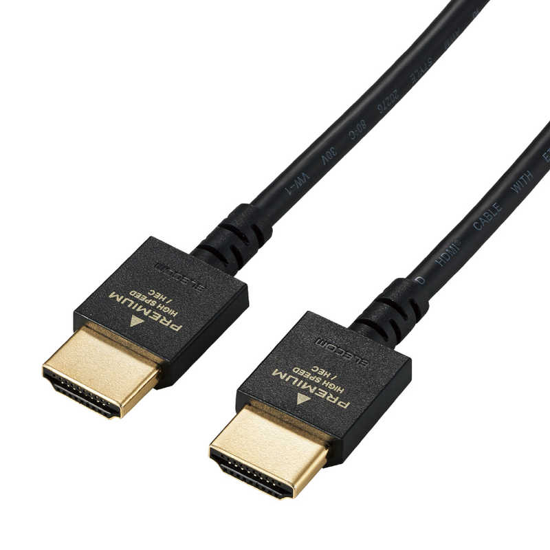 エレコム　ELECOM エレコム　ELECOM HDMIケーブル ブラック[1m /HDMI⇔HDMI /スリムタイプ /4K対応] DH-HDP14ES10BK DH-HDP14ES10BK