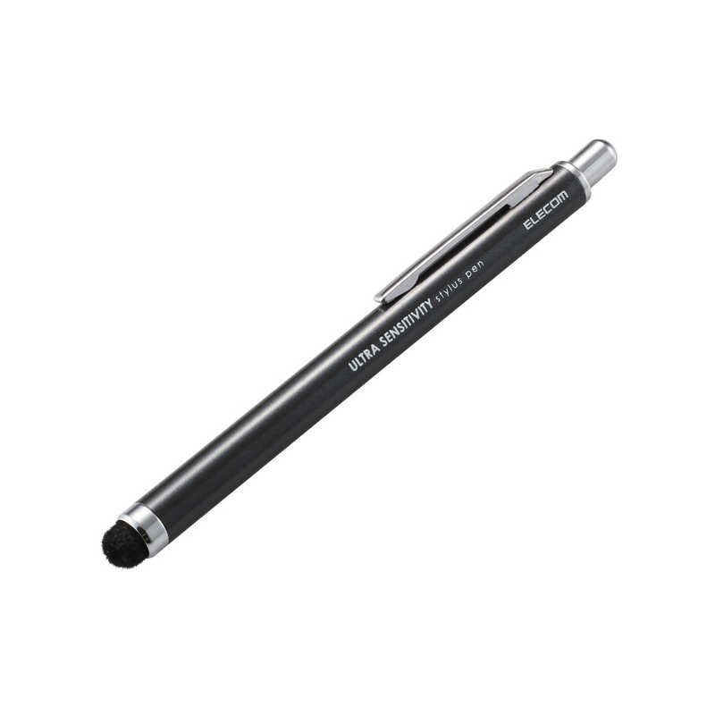 エレコム　ELECOM エレコム　ELECOM スマートフォン･タブレット用タッチペン 超感度タイプ ノック式 ブラック P-TPCNBK P-TPCNBK