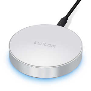 エレコム　ELECOM ワイヤレス充電器 [Qi対応]5W 卓上タイプ シルバー [ワイヤレスのみ] W-QA02XSV