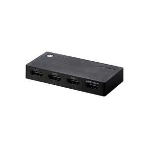 エレコム　ELECOM HDMI切替器/3入力1出力/ケーブルなしモデル/ブラック DH-SWL3CBK