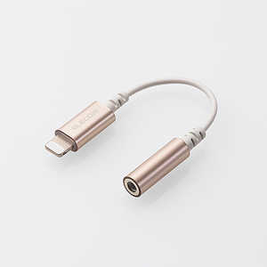 エレコム ELECOM Lightning 4極イヤホン端子 / 変換ケーブル / デザイン高耐久 / ゴールド MPA-XL35DS01GD エレコム ELECOM Lightning 4極イヤホン端子 / 変換ケーブル / デザイン高耐久 / ゴールド MPA-XL35DS01GD