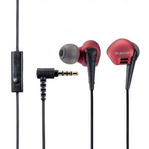 エレコム　ELECOM カナル型イヤホン[リモコン･マイク対応/φ3.5mmミニプラグ] EHP-GB10MXRD