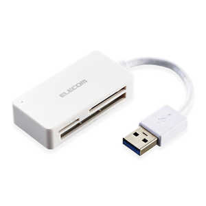エレコム　ELECOM メモリリーダライタ USB3.0対応 コンパクト SD+microSD+CF対応 MR3A016XWH