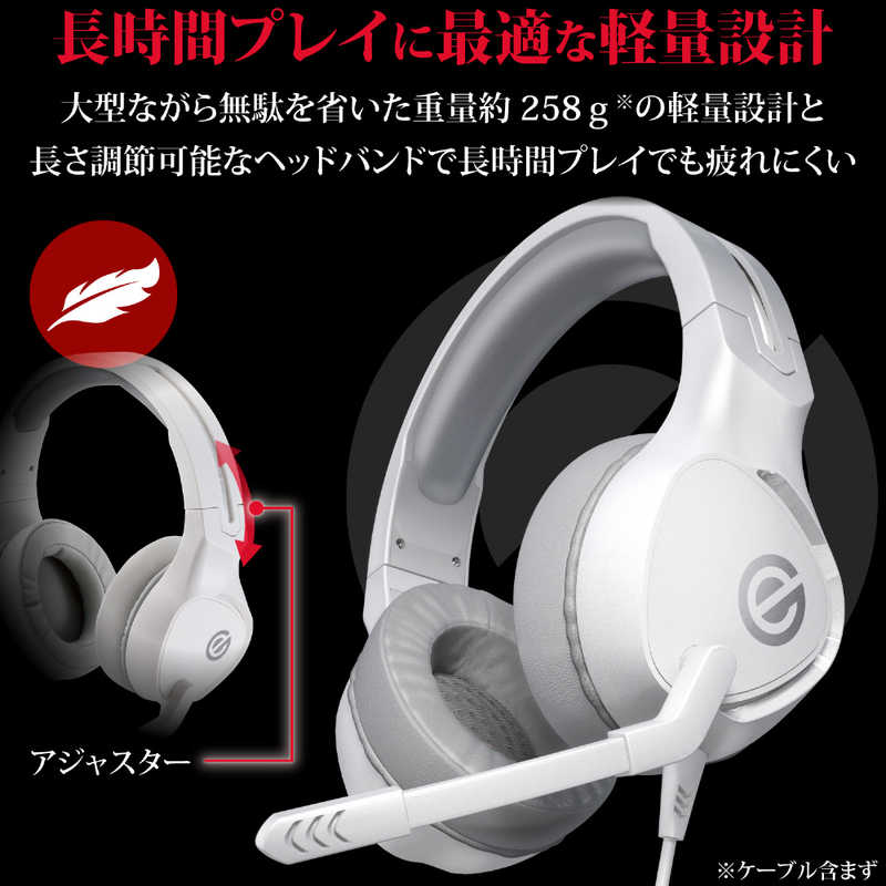 エレコム　ELECOM エレコム　ELECOM ゲーミングヘッドセット φ3.5mmミニプラグ/ヘッドバンドタイプ HS-G01WH HS-G01WH