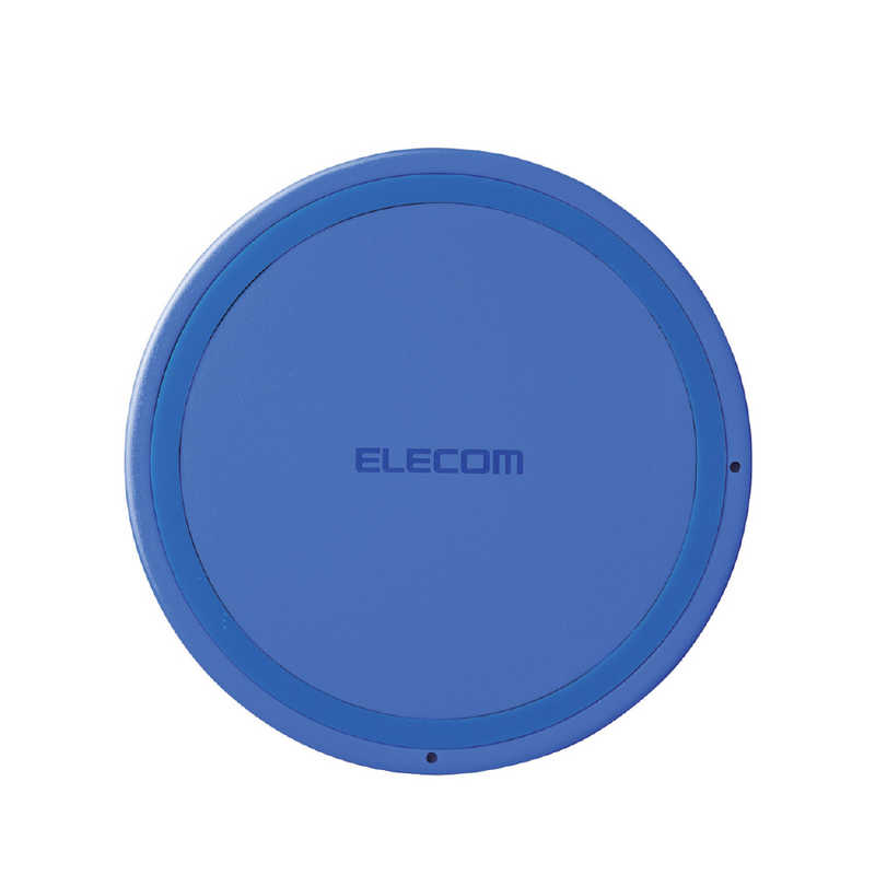 エレコム　ELECOM エレコム　ELECOM ワイヤレス充電器 Qi対応  5W 薄型 卓上 ブルー W-QA03XBU W-QA03XBU