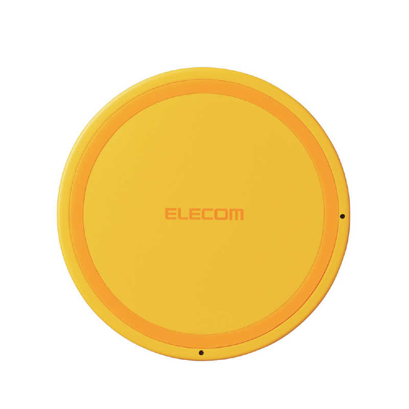 エレコム　ELECOM エレコム　ELECOM ワイヤレス充電器 Qi対応  5W 薄型 卓上 イエロー W-QA03XYL W-QA03XYL