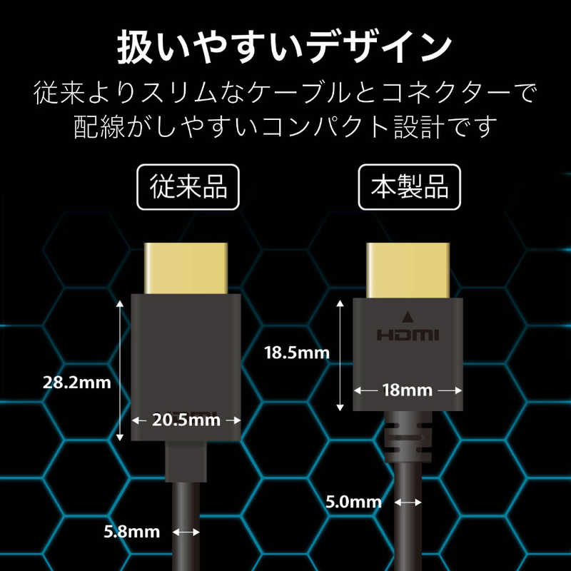 エレコム　ELECOM エレコム　ELECOM HDMIケーブル ブラック [0.7m /HDMI⇔HDMI /スタンダードタイプ /4K対応] DH-HD14EB07BK DH-HD14EB07BK