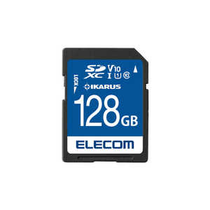 エレコム ELECOM SDXCメモリカード UHS-I UHS スピードクラス1対応 IKARUS(イカロス)付き Class10対応 128GB MFFS128GU11IKA