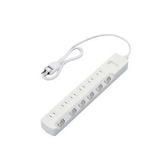 エレコム　ELECOM 省エネタップ 個別スイッチ ホコリシャッター付 6個口 1m ホワイト T-E6CA-2610WH