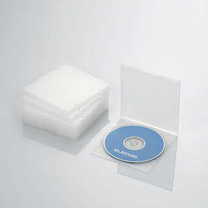 エレコム　ELECOM CD/DVD/Blu-ray対応収納スリムケース (1枚収納×10セット･クリア) CCD-JPCS10CR