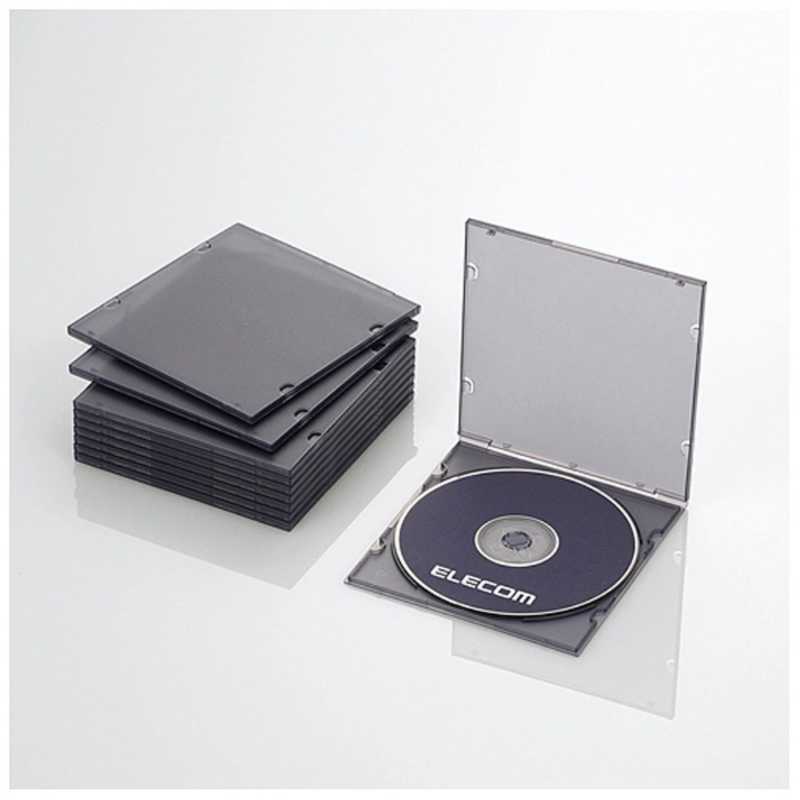エレコム　ELECOM エレコム　ELECOM CD/DVD/Blu-ray対応スリムケース 1枚収納×10 クリアブラック CCD-JPCS10CBK CCD-JPCS10CBK