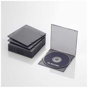 エレコム　ELECOM CD/DVD/Blu-ray対応スリムケース 1枚収納×10 クリアブラック CCD-JPCS10CBK
