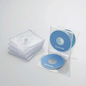 エレコム　ELECOM CD/DVD/Blu-ray対応収納ケース(4枚収納×5セット) CCD-JSCNQ5CR