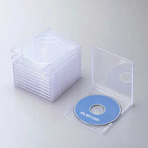 エレコム ELECOM CD/DVD/Blu-ray対応収納ケース(1枚収納×10セット) CCD-JSCN10CR エレコム ELECOM CD/DVD/Blu-ray対応収納ケース(1枚収納×10セット) CCD-JSCN10CR