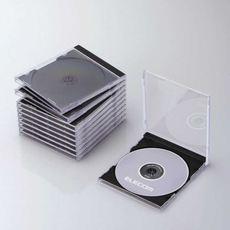 直営店に限定 エレコム ELECOM CD DVD 1枚収納×10セット Blu-ray対応収納ケース ブラック ブランドのギフト CCD-JSCN10BK