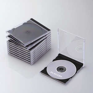 エレコム ELECOM CD/DVD/Blu-ray対応収納ケース (1枚収納×10セット・ブラック) CCD-JSCN10BK エレコム ELECOM CD/DVD/Blu-ray対応収納ケース (1枚収納×10セット・ブラック) CCD-JSCN10BK