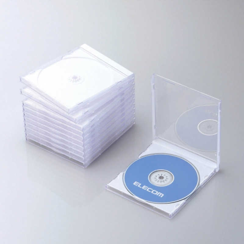 エレコム ELECOM CD/DVD/Blu-ray対応収納ケース(1枚収納×10セット) CCD-JSCN10WH の通販 |  カテゴリ：パソコン・周辺機器・プリンター | エレコム ELECOM 家電通販のコジマネット - 全品代引き手数料無料
