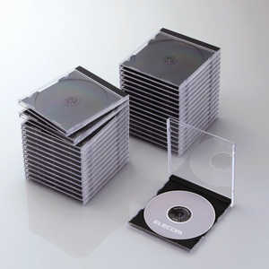 エレコム　ELECOM Blu-ray/DVD/CDケース(標準/PS/1枚収納) CCD-JSCN30BK