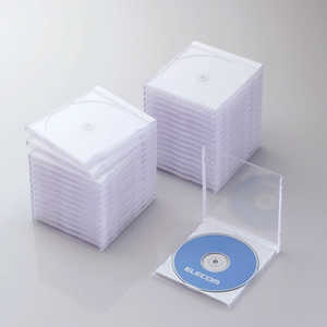 エレコム　ELECOM CD/DVD/Blu-ray対応収納ケース(1枚収納×30セット) CCD-JSCN30WH (ホワイト)