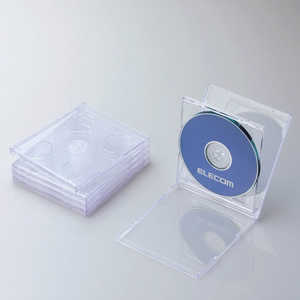 エレコム ELECOM CD/DVD/Blu-ray対応収納ケース (2枚収納×5セット・クリア) CCD-JSCNW5CR