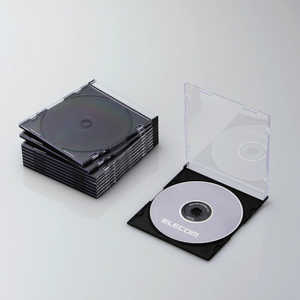 エレコム ELECOM CD/DVD/Blu-ray対応収納スリムケース(1枚収納×10セット) CCD-JSCS10BK エレコム ELECOM CD/DVD/Blu-ray対応収納スリムケース(1枚収納×10セット) CCD-JSCS10BK
