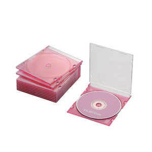 エレコム　ELECOM CD/DVD/Blu-ray対応収納スリムケース (1枚収納×10セット) CCD-JSCS10CPN