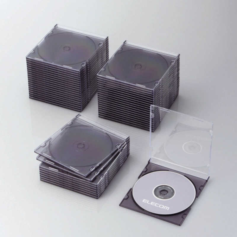 エレコム　ELECOM エレコム　ELECOM CD/DVD/Blu-ray対応収納スリムケース(1枚収納×50セット) CCD-JSCS50CBK CCD-JSCS50CBK